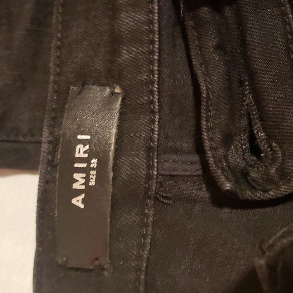 Mike Amiri distressed black jeans with multi color patches never worn - Picture 3 of 5